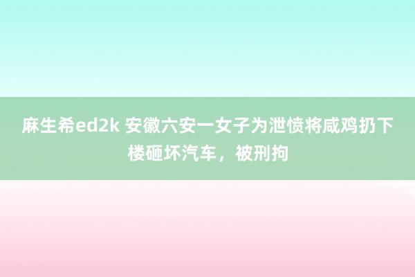 麻生希ed2k 安徽六安一女子为泄愤将咸鸡扔下楼砸坏汽车，被刑拘