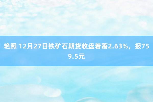 艳照 12月27日铁矿石期货收盘着落2.63%，报759.5元