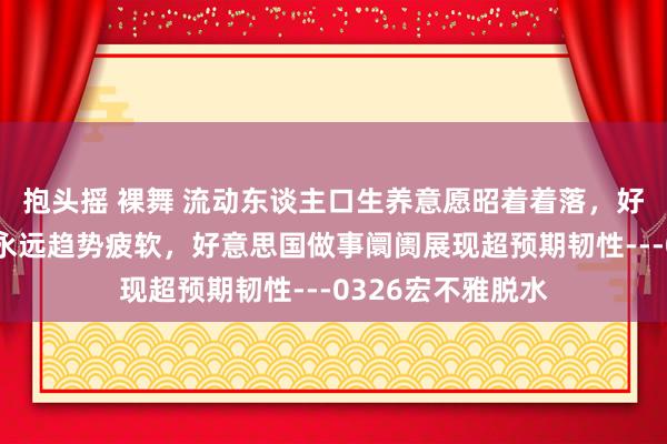 抱头摇 裸舞 流动东谈主口生养意愿昭着着落，好意思国新址销售永远趋势疲软，好意思国做事阛阓展现超预期韧性---0326宏不雅脱水
