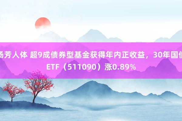 汤芳人体 超9成债券型基金获得年内正收益，30年国债ETF（511090）涨0.89%