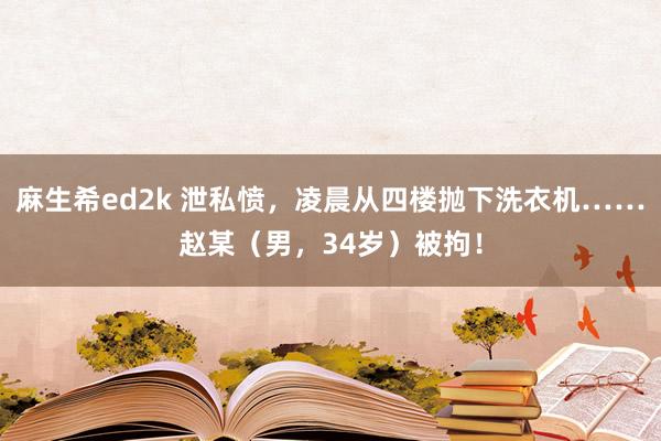 麻生希ed2k 泄私愤，凌晨从四楼抛下洗衣机……赵某（男，34岁）被拘！