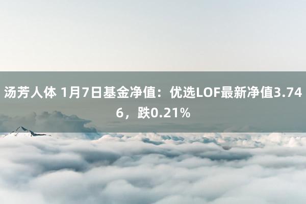 汤芳人体 1月7日基金净值：优选LOF最新净值3.746，跌0.21%