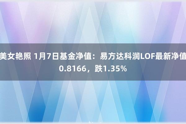 美女艳照 1月7日基金净值：易方达科润LOF最新净值0.8166，跌1.35%