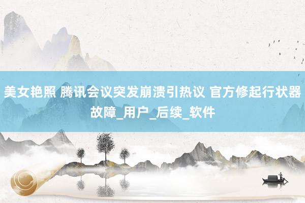 美女艳照 腾讯会议突发崩溃引热议 官方修起行状器故障_用户_后续_软件