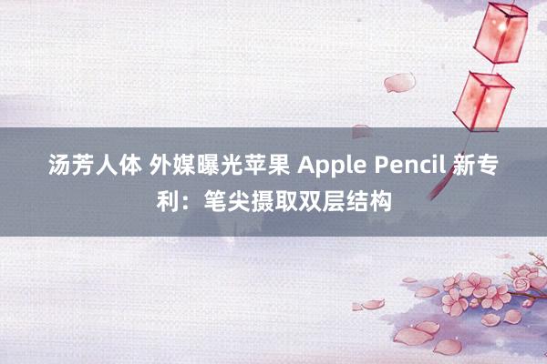 汤芳人体 外媒曝光苹果 Apple Pencil 新专利：笔尖摄取双层结构