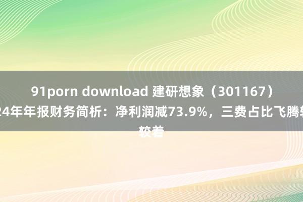 91porn download 建研想象（301167）2024年年报财务简析：净利润减73.9%，三费占比飞腾较着