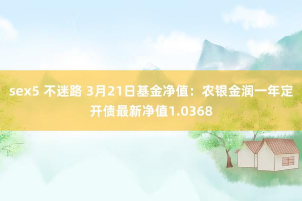 sex5 不迷路 3月21日基金净值：农银金润一年定开债最新净值1.0368