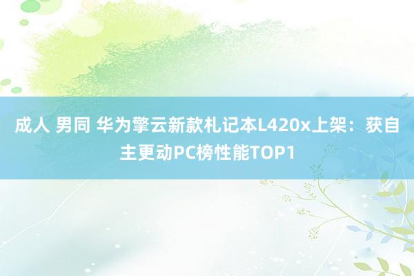 成人 男同 华为擎云新款札记本L420x上架：获自主更动PC榜性能TOP1