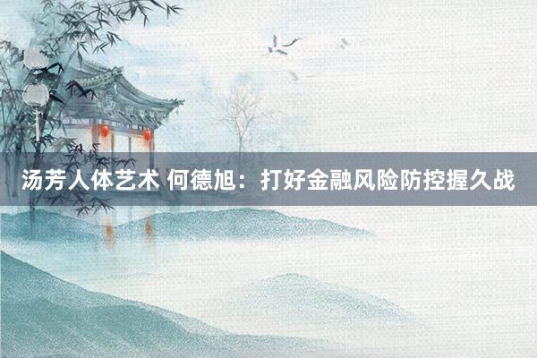 汤芳人体艺术 何德旭：打好金融风险防控握久战