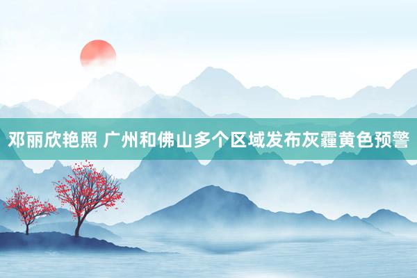 邓丽欣艳照 广州和佛山多个区域发布灰霾黄色预警