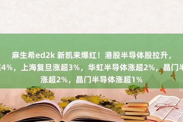 麻生希ed2k 新凯来爆红！港股半导体股拉升，中芯国际涨超4%，上海复旦涨超3%，华虹半导体涨超2%，晶门半导体涨超1%