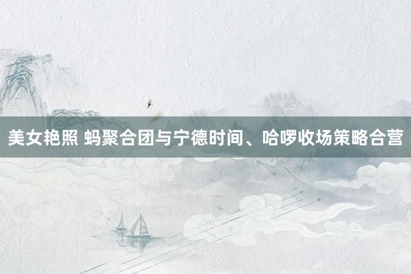 美女艳照 蚂聚合团与宁德时间、哈啰收场策略合营
