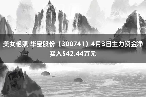 美女艳照 华宝股份（300741）4月3日主力资金净买入542.44万元