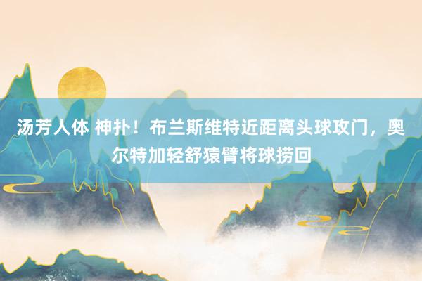 汤芳人体 神扑！布兰斯维特近距离头球攻门，奥尔特加轻舒猿臂将球捞回