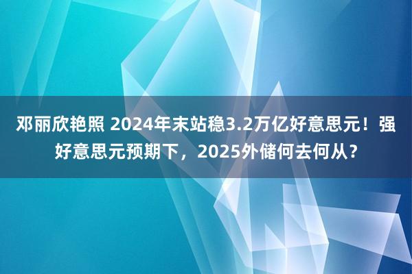 邓丽欣艳照 2024年末站稳3.2万亿好意思元！强好意思元预期下，2025外储何去何从？